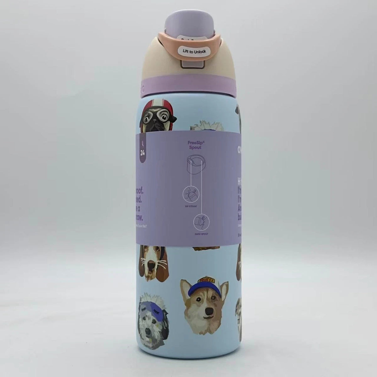 Insulated Stainless Steel Water Bottle 32oz Leak-Proof with FreeSip Spout