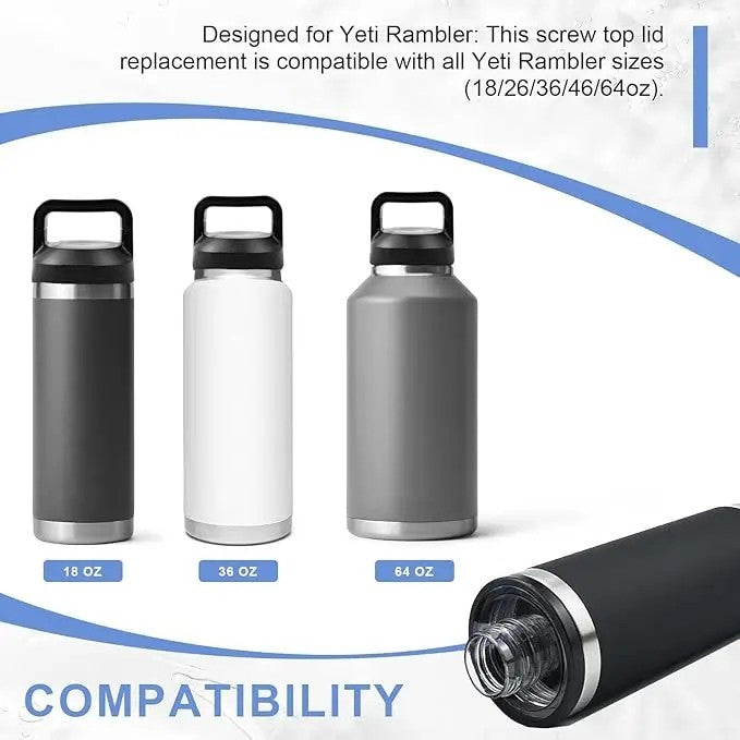 Universal Replacement Screw Top Lid for YETI Rambler Water Bottles