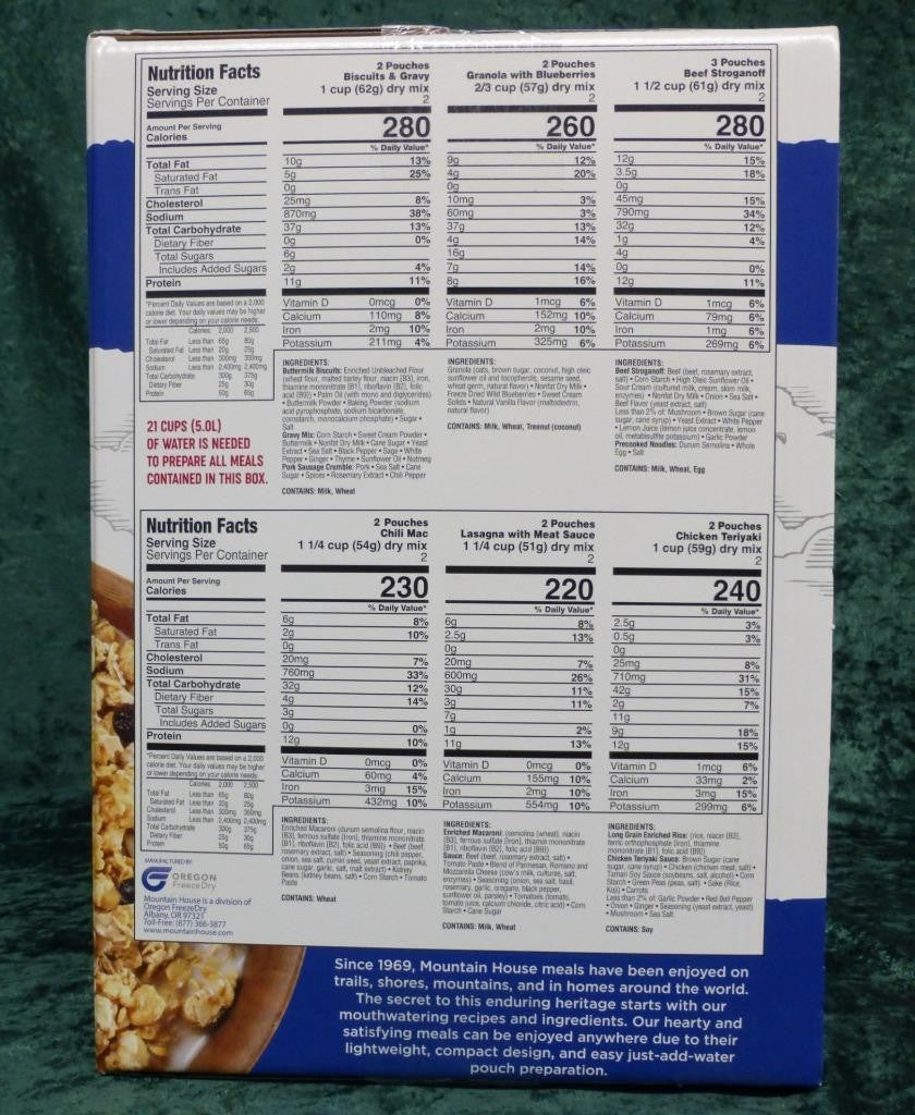 Emergency Freeze Dried Meal Kit - 26 Servings Survival Food with Long Shelf Life