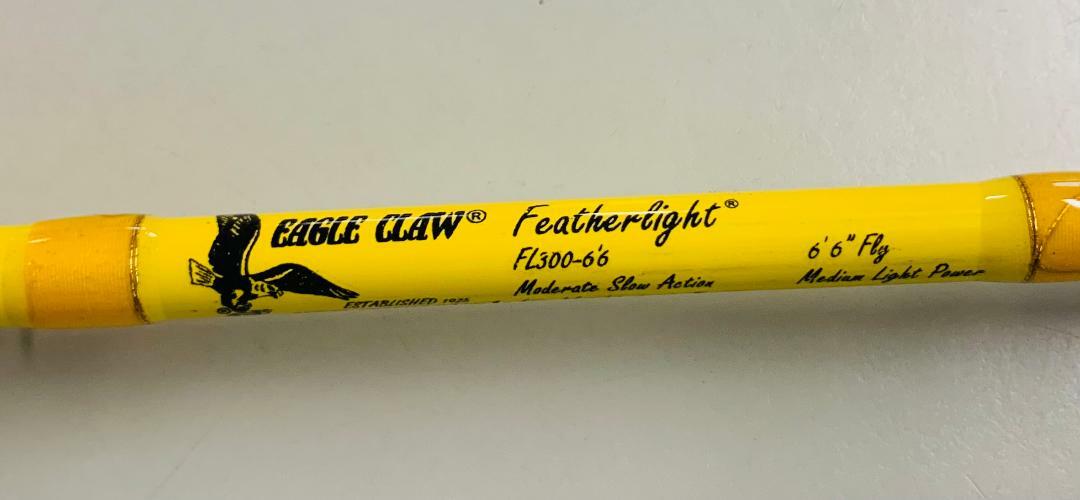 Featherlight 3-Section Fly Fishing Rod 6'6" Medium Light Action for Salmon & Steelhead