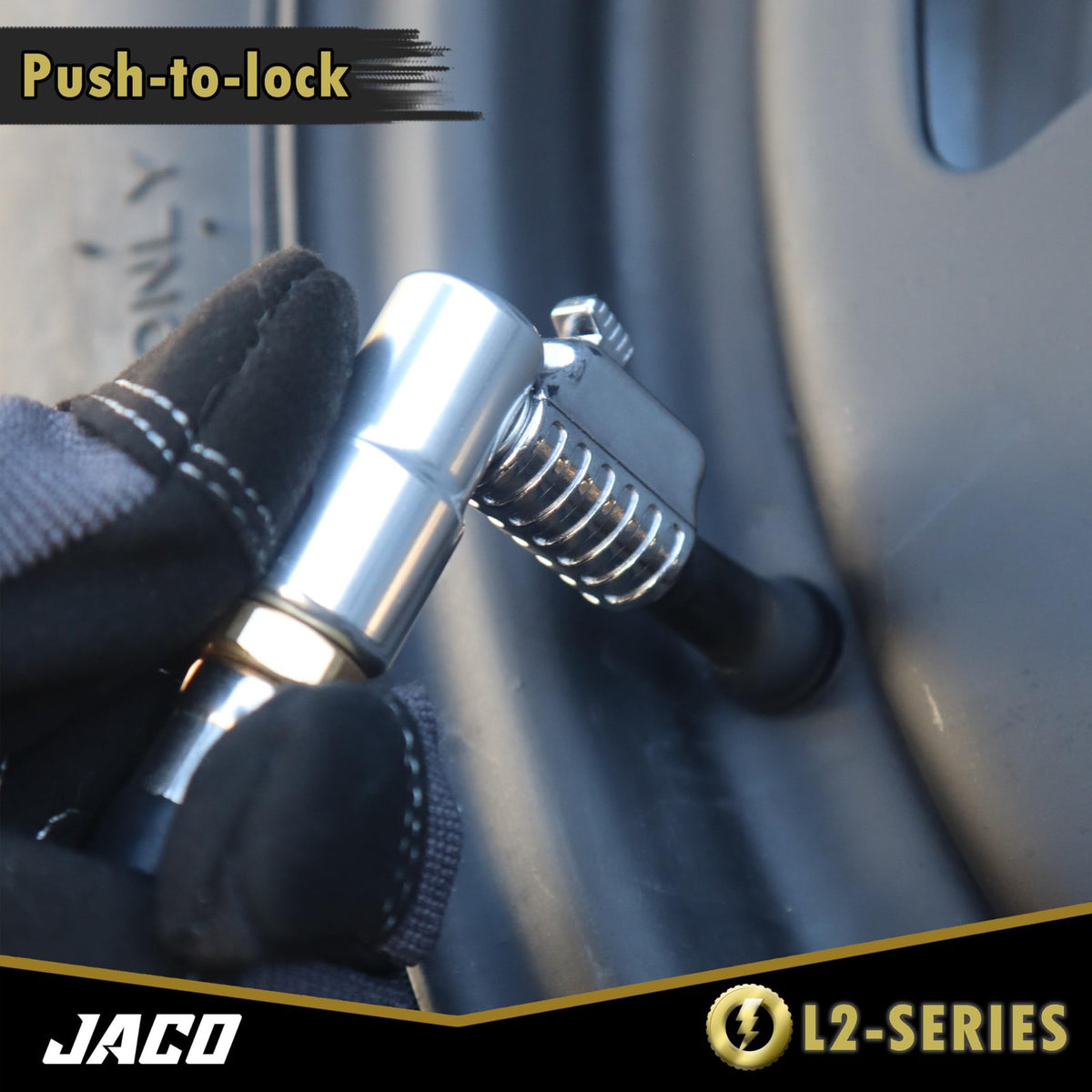 JACO Lightning L2-Series Tire Air Chuck - 1/4" F-NPT Open Flow, 360 Swivel