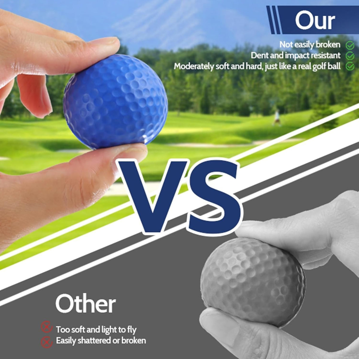 Foam Golf Balls 20 Pack - Practice Balls for Indoor & Outdoor Golf, 41mm