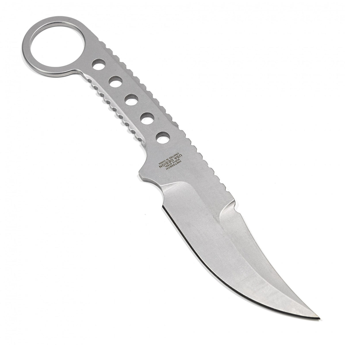 Full Tang Clip Point Tactical Knife with Kydex Sheath - Stainless Steel, 3.5 Inch Blade