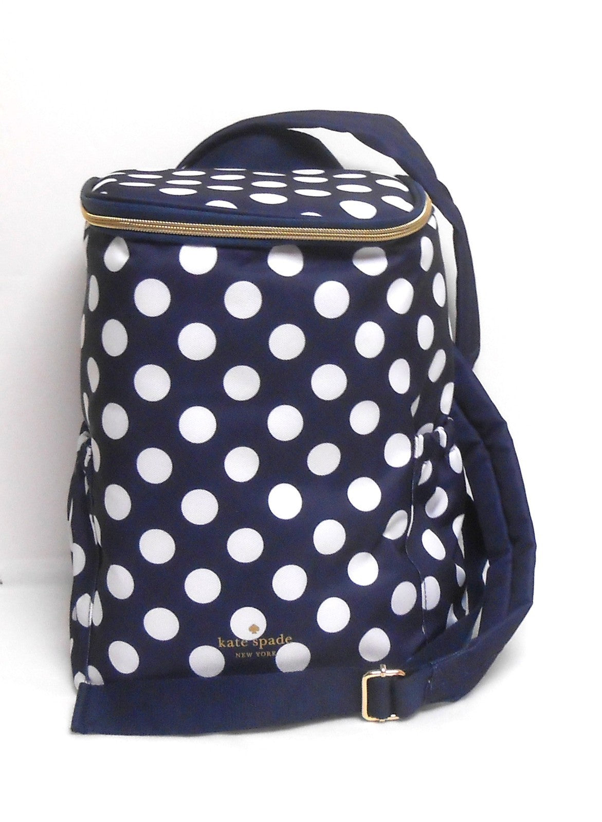 Insulated Cooler Backpack Navy with White Dots Large Soft Bag - Kate Spade