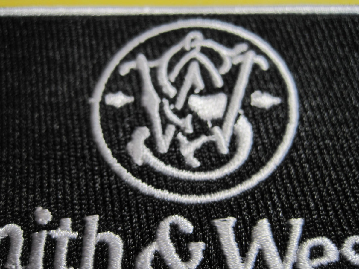 Firearms Vest Patch 2x4 Inch Black Hook Back Gun Patch