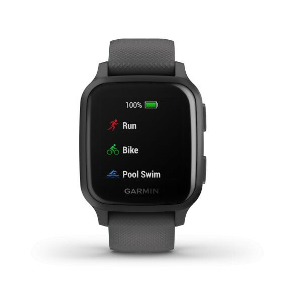 Garmin Venu Sq Shadow Gray Fitness Smartwatch with Slate Bezel - GPS & Health Monitoring