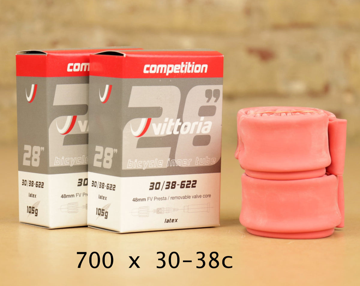 Lightweight Bicycle Latex Inner Tubes 700c - Multiple Sizes, Presta Valve 2 Pack