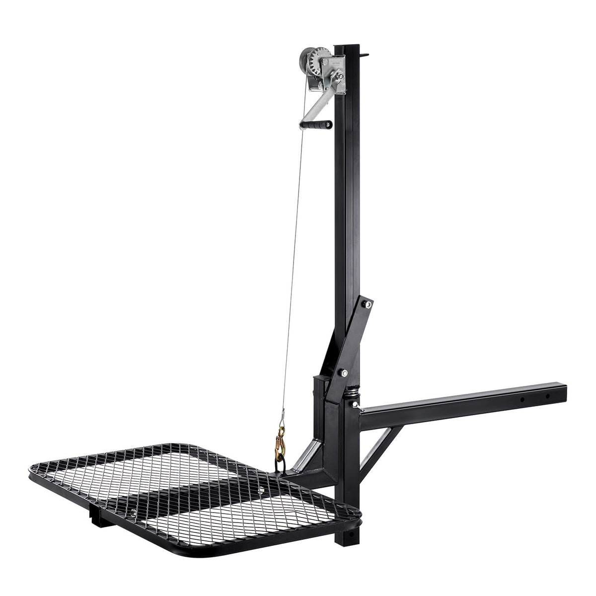 Hitch-Mounted Deer Hoist with Lift System Platform 300 lb Capacity