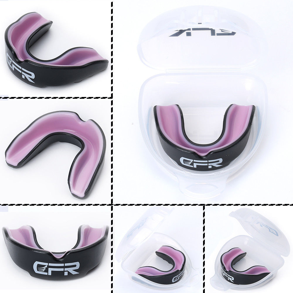 Gel Mouth Guard Case for Teeth Grinding Boxing MMA Sports Kids Adults