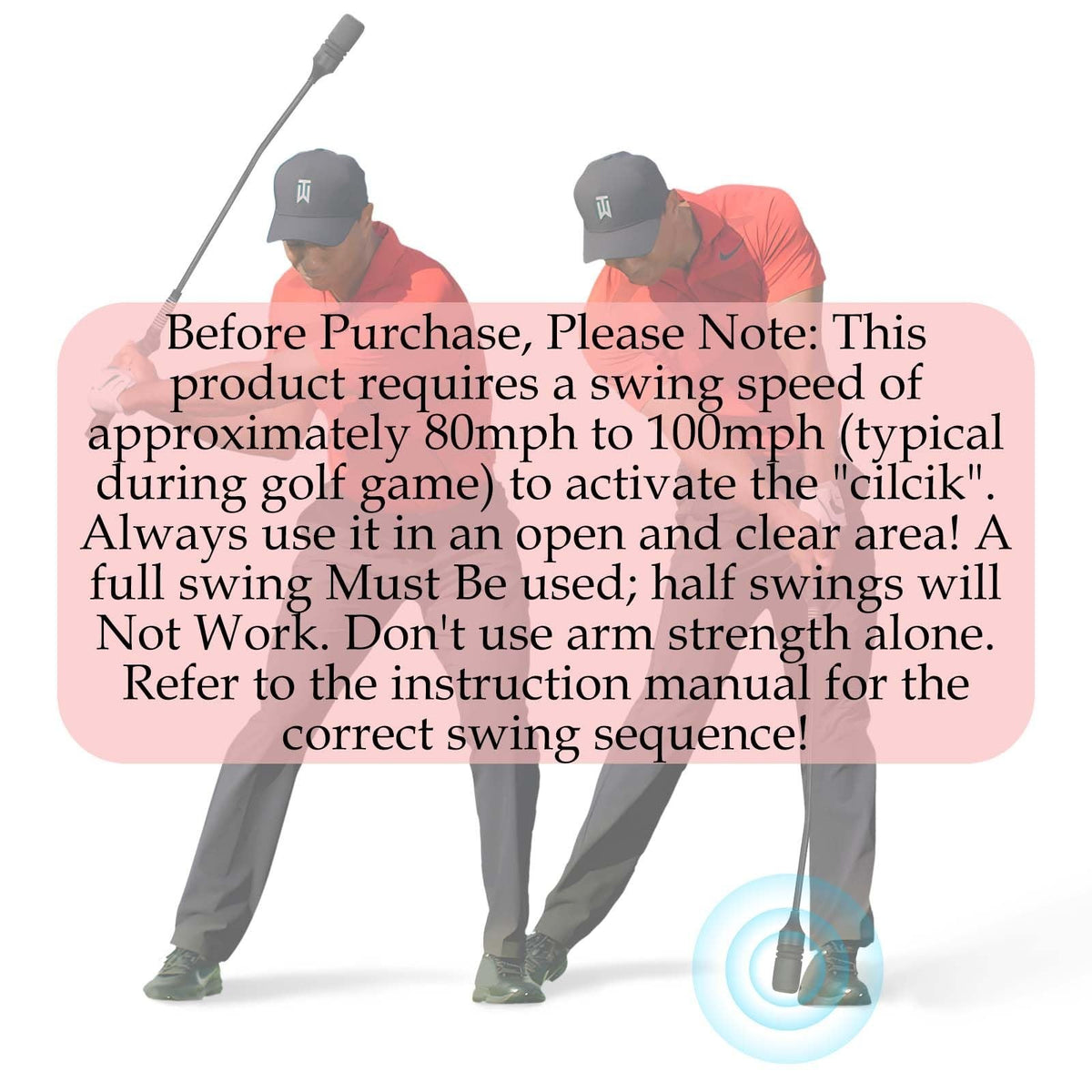 Golf Swing Trainer - Weighted Tempo Practice Aid with Sound Feedback