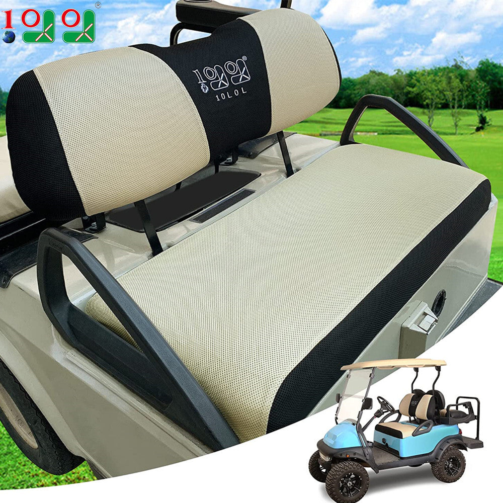 Golf Cart Seat Cover Set for Club Car Precedent Yamaha Breathable Washable Mesh