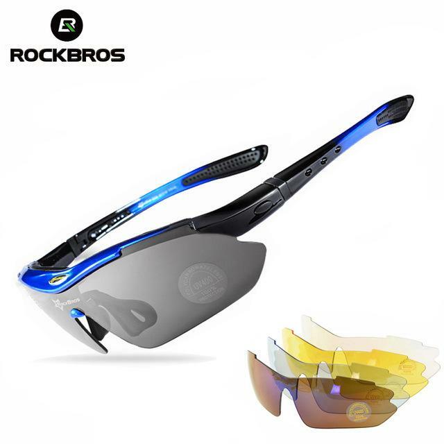 Sports Cycling Sunglasses Polarized UV400 Blue Lens Lightweight Eyewear