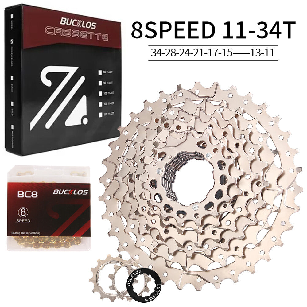 Bike Cassette and Chain Set for Shimano SRAM 8-12 Speed, 11-52T