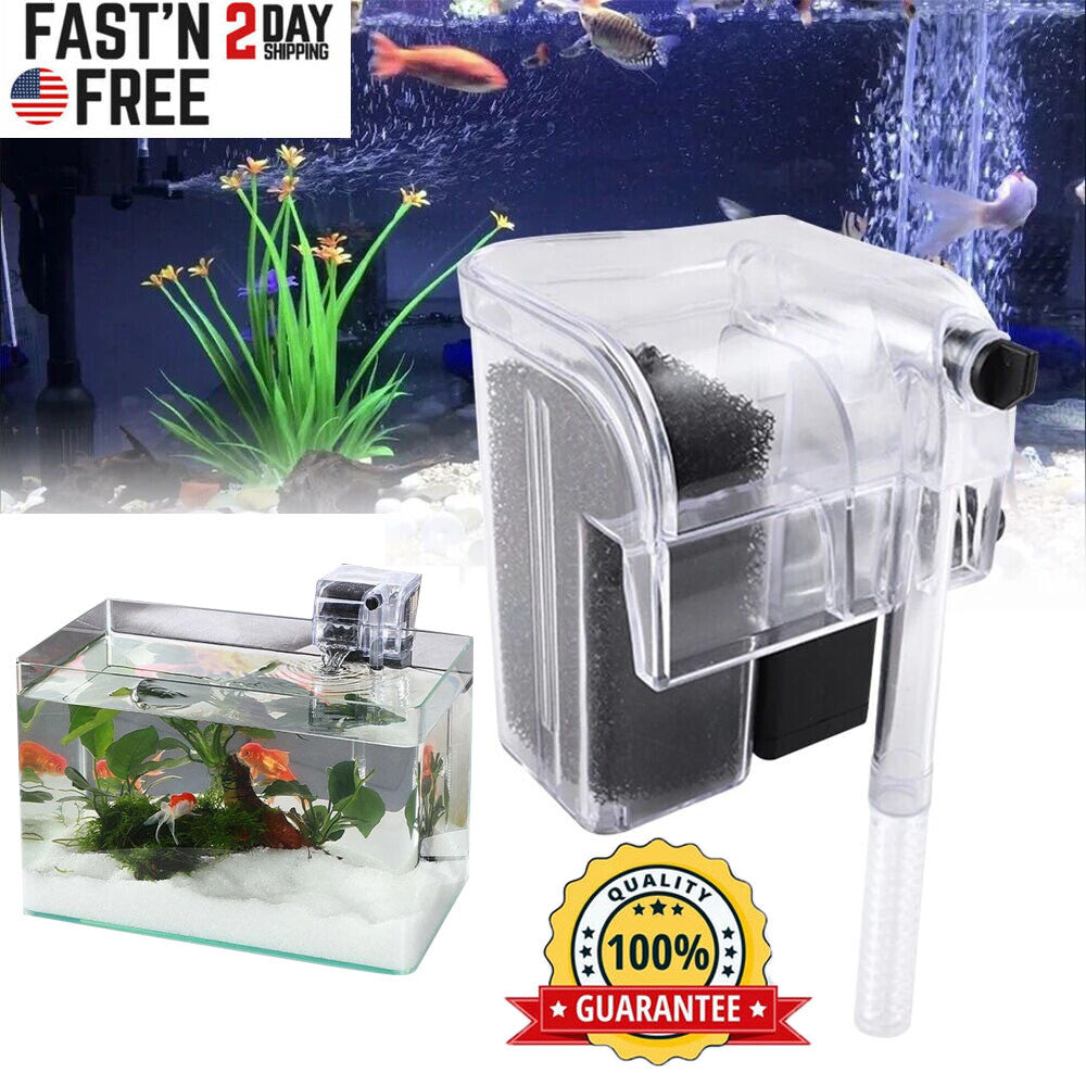 External Water Filter for Aquarium Fish Tank with Oxygenation Cascade Flow