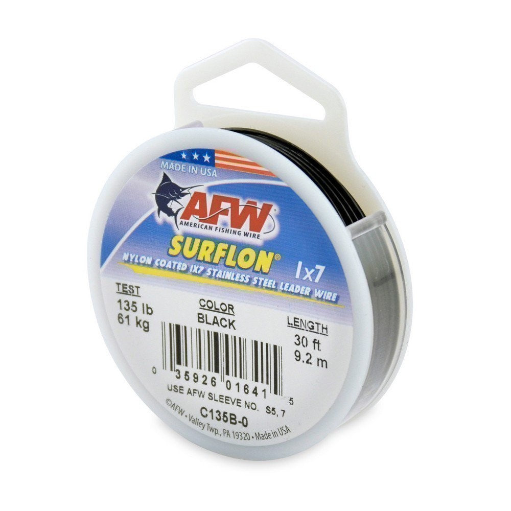Stainless Steel Leader Wire 30 ft Nylon Coated 1x7 Heavy-Duty Fishing Wire