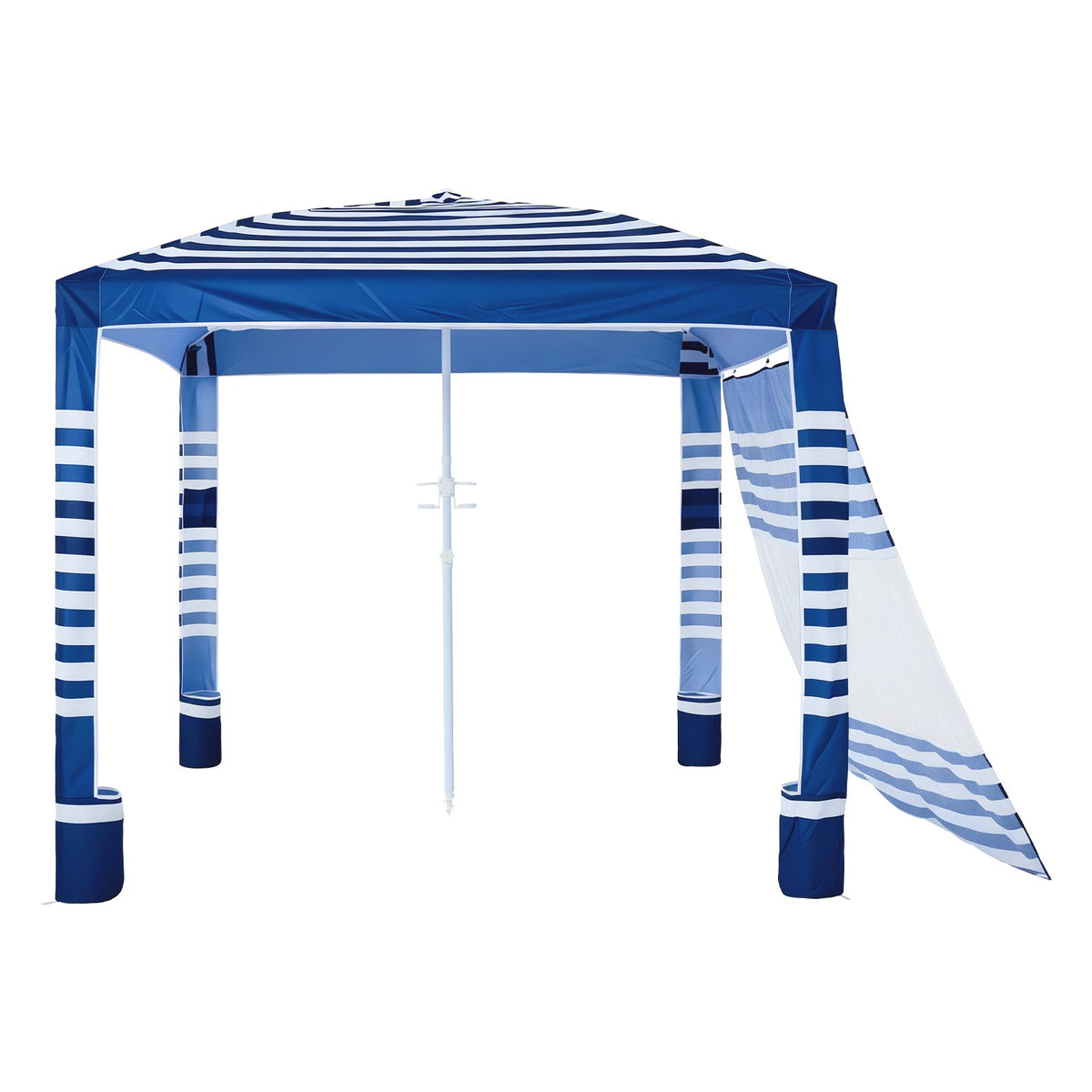 8x8 ft Beach Sun Shade Shelter with Side Wall - UPF 50+ Canopy for Outdoor Shade