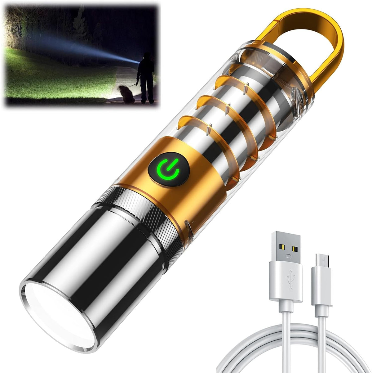 High Power Rechargeable LED Flashlight 100000 Lumens 6 Modes Waterproof
