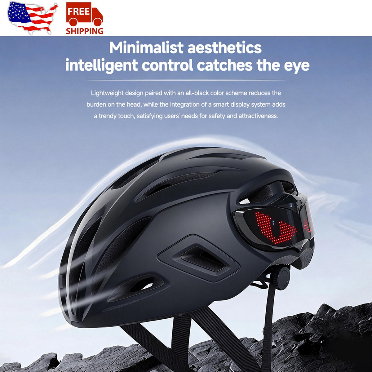 LED Helmet Display with Bluetooth Control - Motorcycle & Cycling Safety Light