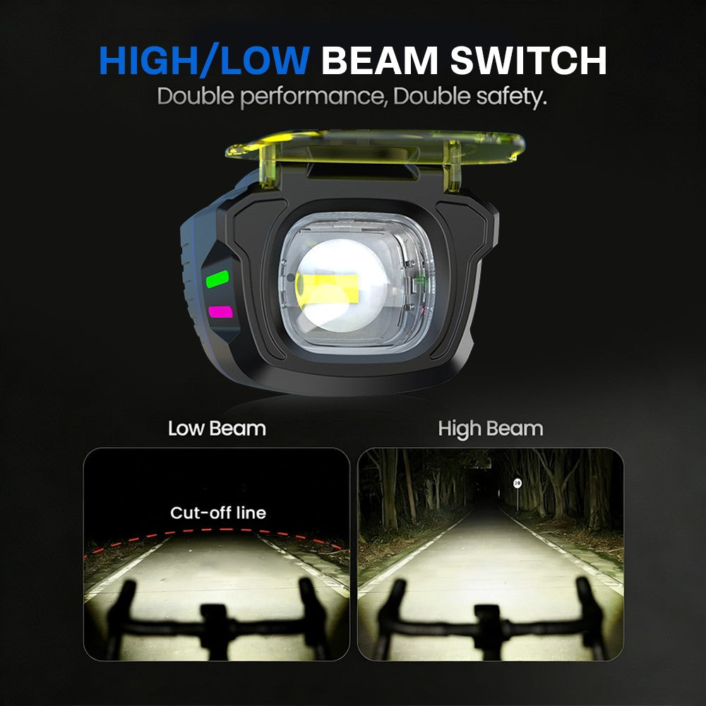 1100LM Bicycle Headlight with Dual Beam & Wireless Remote Control