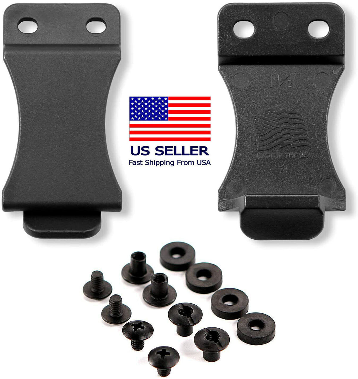 Kydex IWB Holster Belt Clip Set | Universal 1.5" & 1.75" Fits