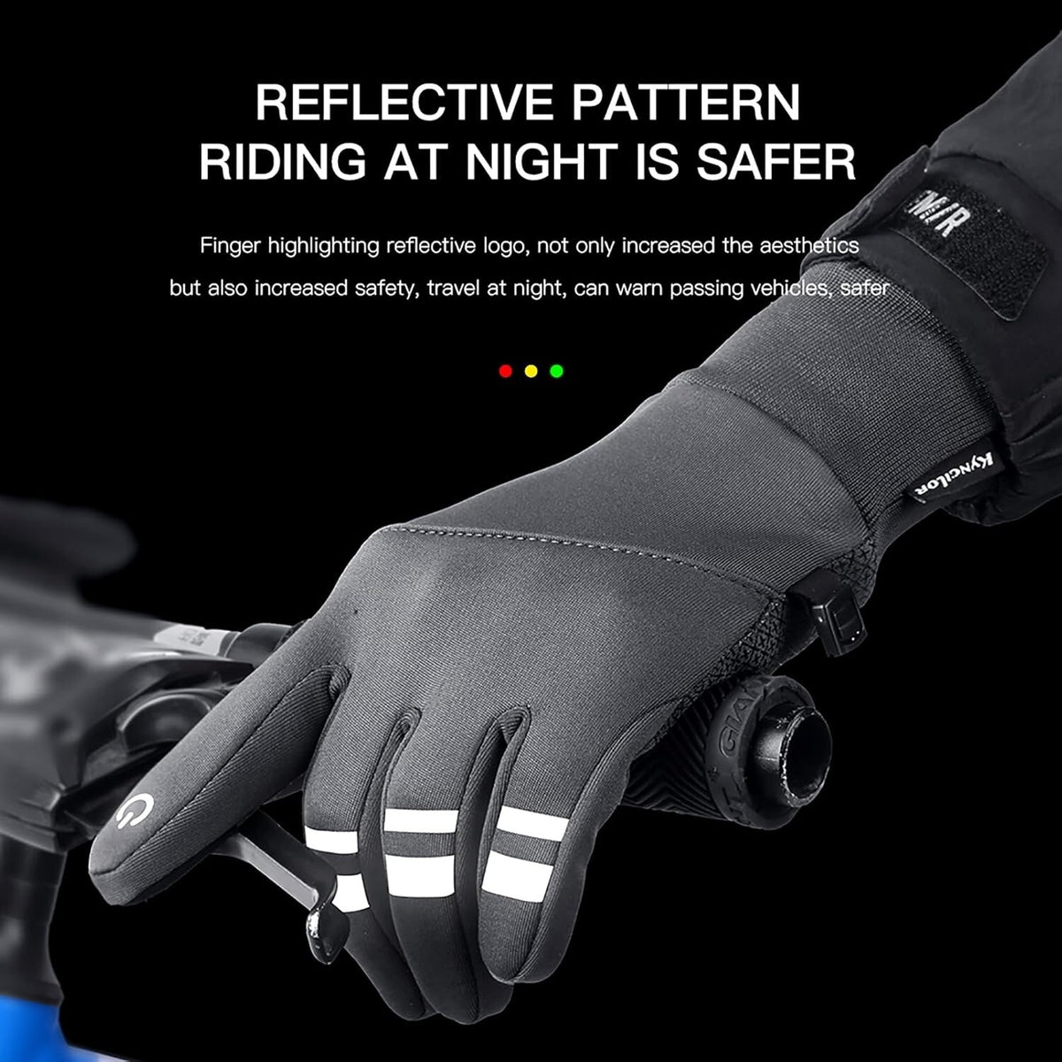 Winter Cycling Gloves Waterproof Touchscreen Thermal Gloves for Cold Weather