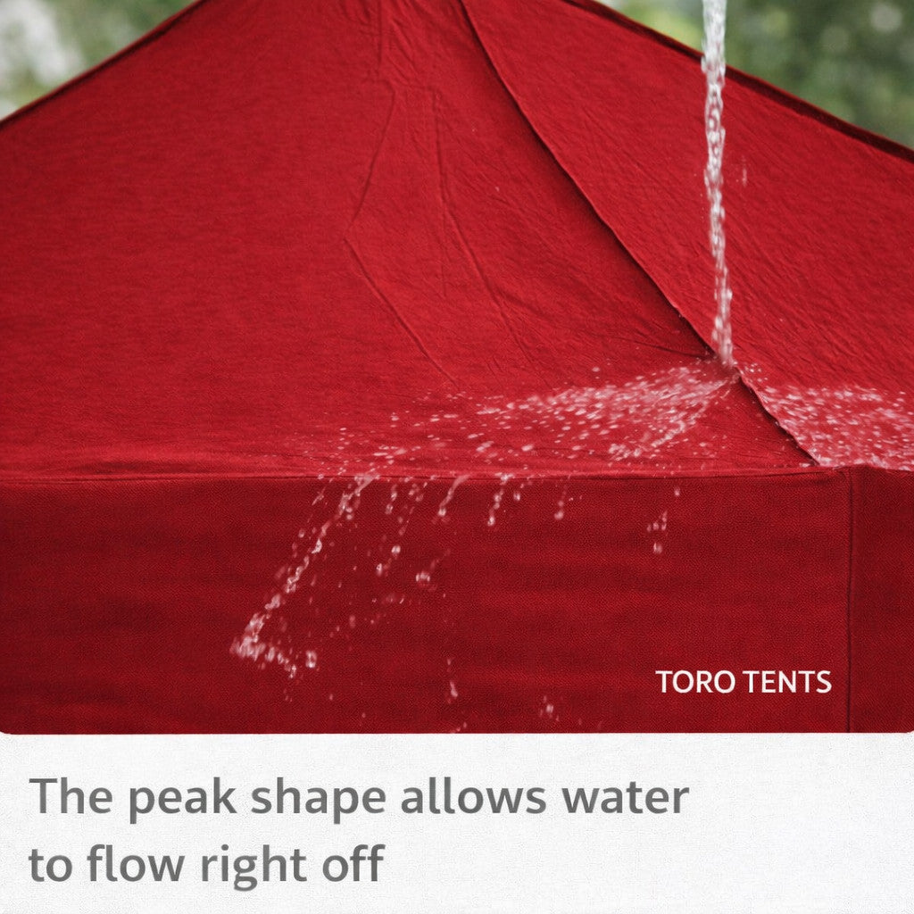 10 x 10 Red Replacement Canopy Tent Top Cover for EZ Up Instant Shelter
