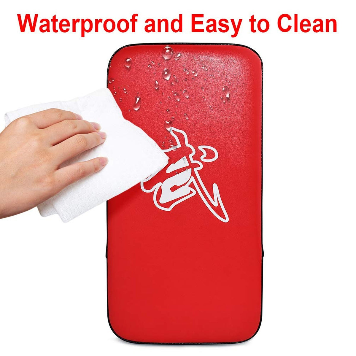 Martial Arts Kick Shield - Curved Leather Strike Pad for Taekwondo Muay Thai MMA Karate Training
