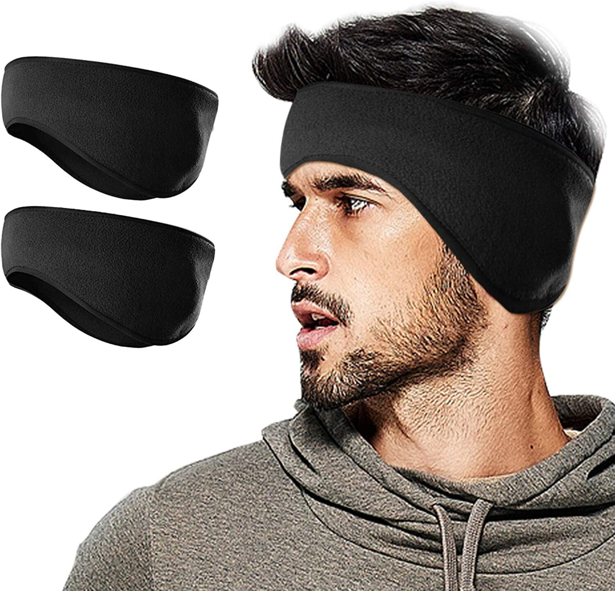 Winter Ear Warmer Headbands for Men Women Kids - Fleece Ski & Outdoor Gear
