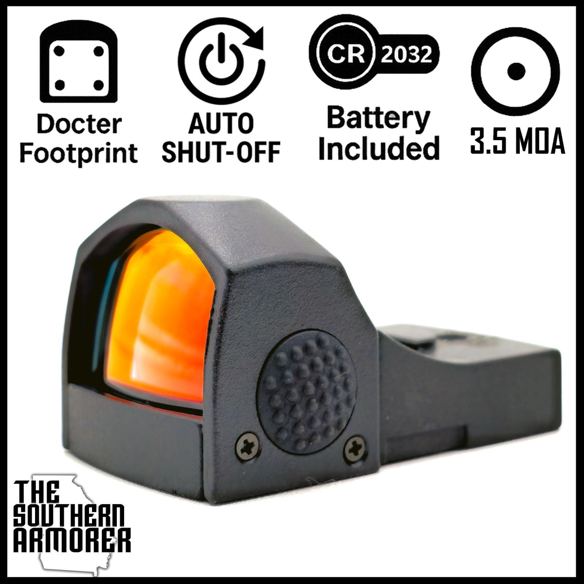for Pistols and Rifles, 3.5 MOA Brightness Settings, Universal Mount