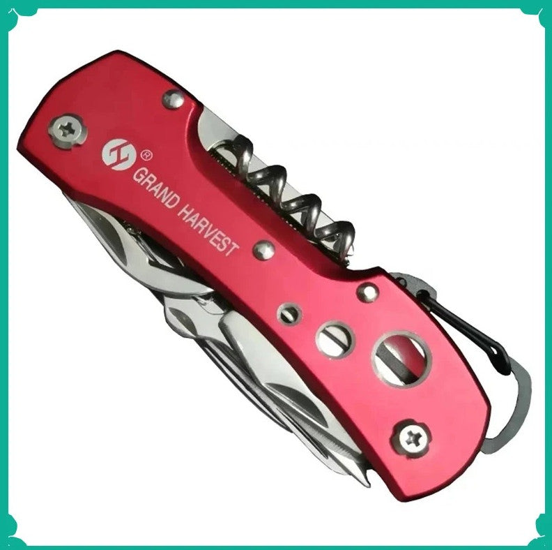 11-in-1 Multitool Folding Knife Compact Survival Pocket Tool for Outdoor Camping