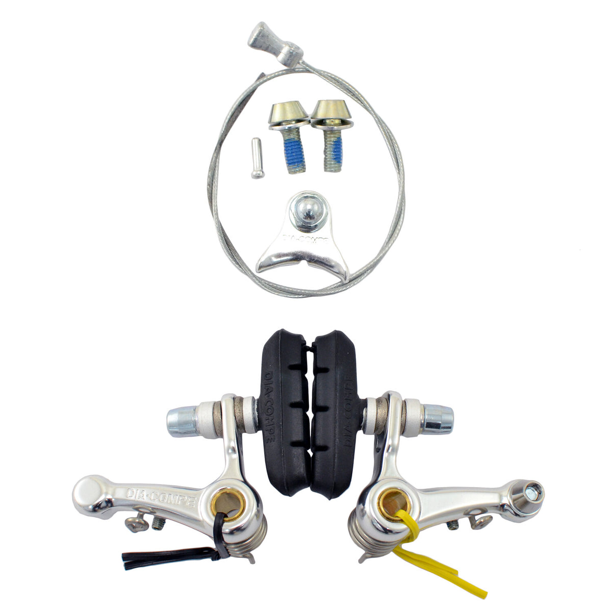 Cyclocross Cantilever Brake Set Front & Rear Silver - Bicycle Brake Components