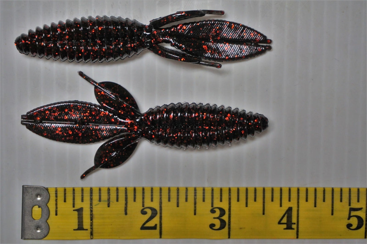 Soft Plastic Bass Fishing Baits - 50 3.5" Beaver Bug Lures in Multiple Colors