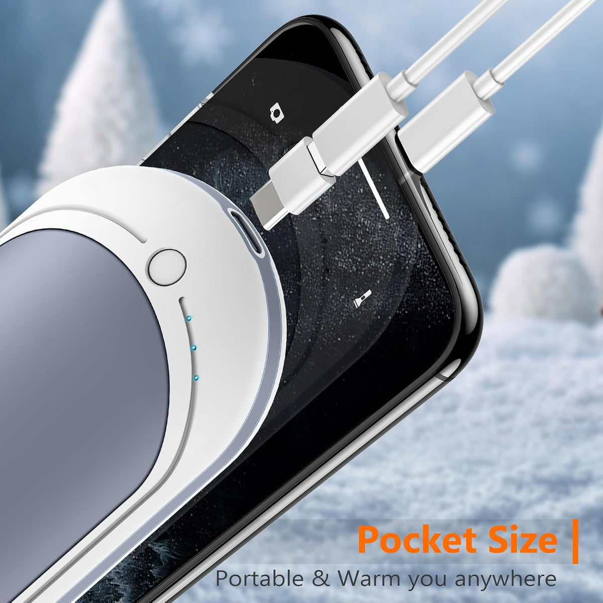 Rechargeable Hand Warmer with Fast Heating 5200mAh Portable Electric Hand Heater