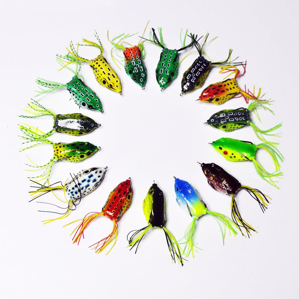 20 Pcs Soft Rubber Frog Fishing Lures with Sharp Hooks - 6cm/2.36''