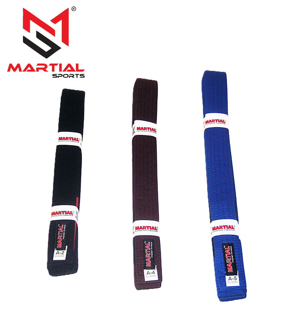 Martial Brazilian Jiu-Jitsu Belts - 4.5cm Cotton MMA & BJJ Belts