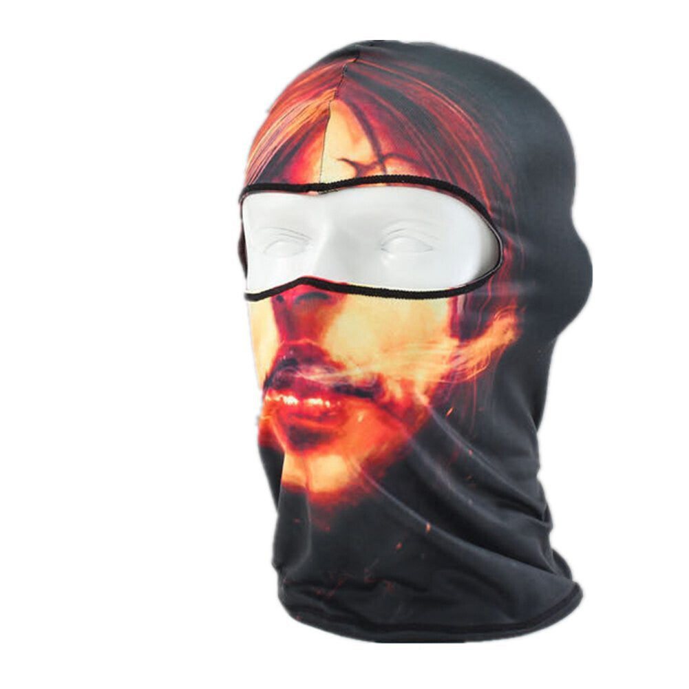 Full Face Balaclava Mask with Skull Print for Outdoor Sports & Tactical Use