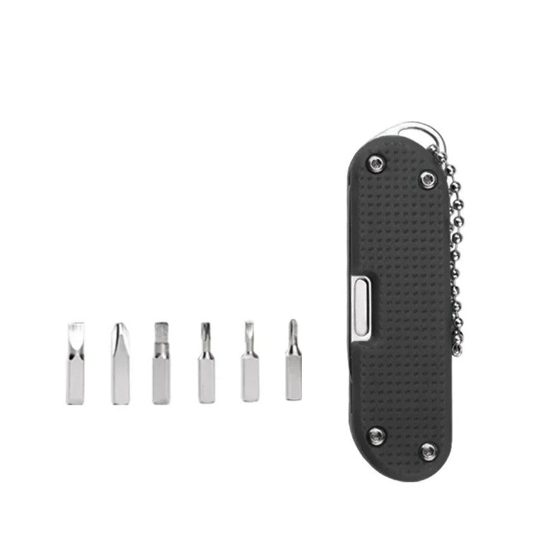7-in-1 Multifunction Folding Knife Screwdriver Keychain Tool Stainless Steel