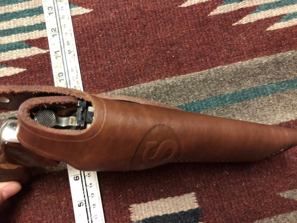 4-Inch Leather Pistol Holster Fits S&W 586 686 66 19 Taurus 627 Right Hand US Made