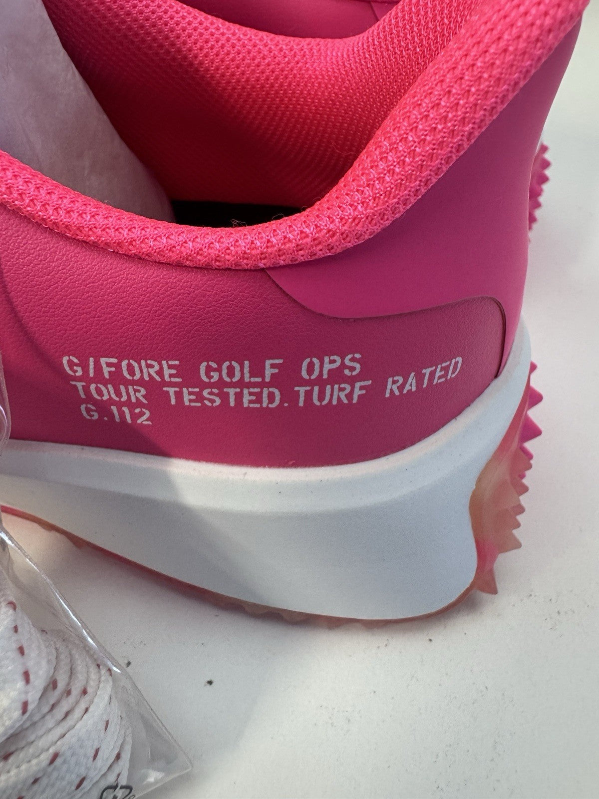 G/FORE Ladies Leather Camo Golf Shoes Size 5 Pink Waterproof Kiltie
