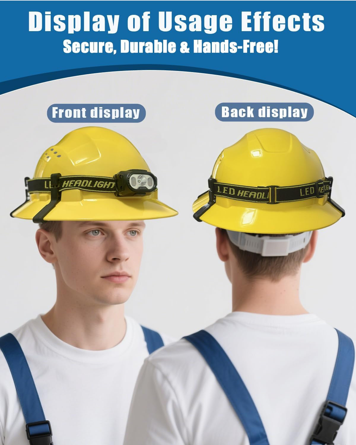 Universal Hard Hat Light Clips for Headlamp - Heavy-Duty Safety Gear Accessories