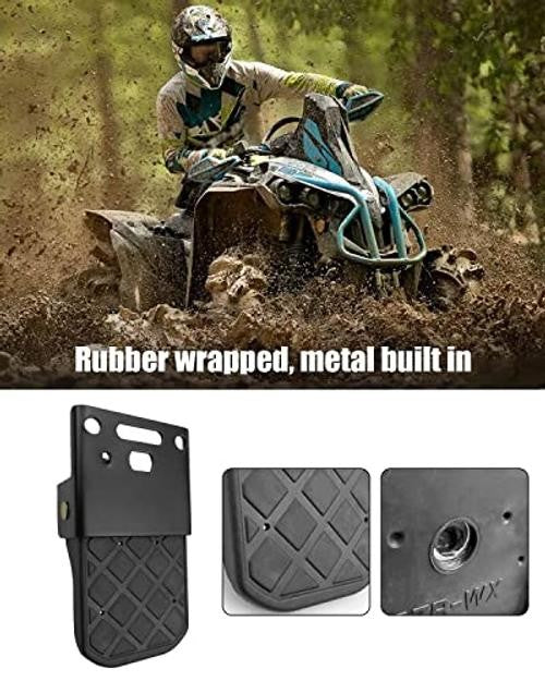 Universal ATV Foot Rests for Rear Seat Passenger Foot Pegs Foldable Durable Metal & Rubber