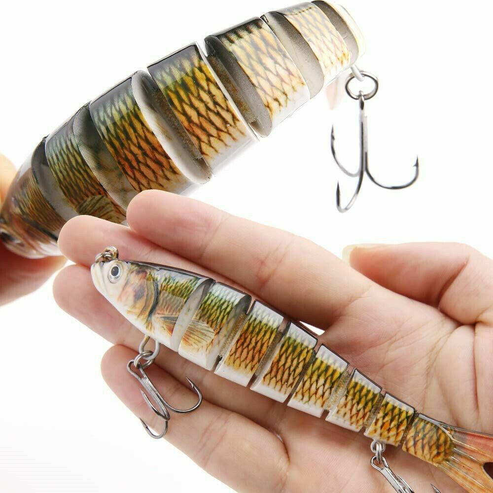 5PCS Lifelike Fish Lure with Treble Hooks - Bionic Bait for Freshwater & Saltwater Fishing