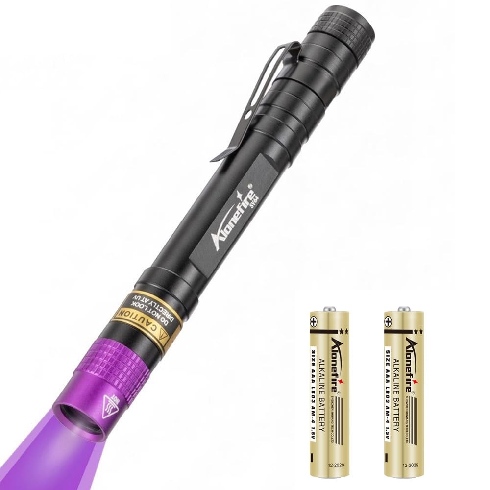 365nm Shortwave UV Black Light for Mineral Rock Hunting Compact Pocket Size