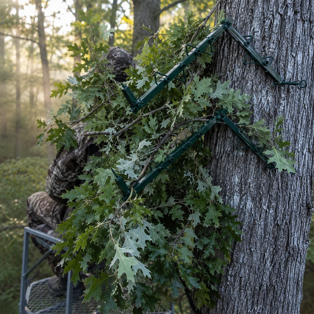 Camouflage Branch Stand Set for Hunting Tree Concealment - Weatherproof Metal