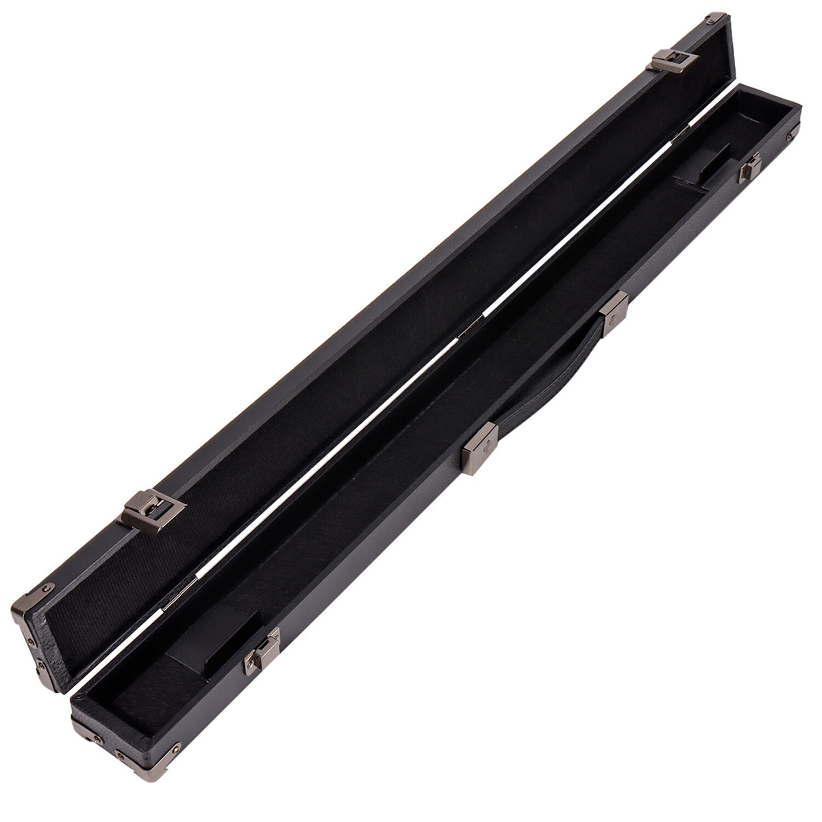 Hard Cue Box for Pool Cues – Holds 1 Butt & 1 Shaft, 58in Cues, Leatherette Case