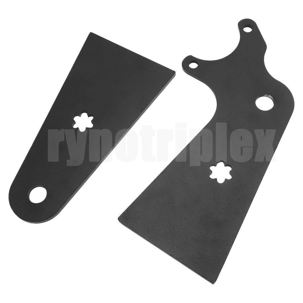 6in Flat Stretch Brake Tabs for Mini Bike Axle 5/8 Inch - Heavy Duty Iron Set