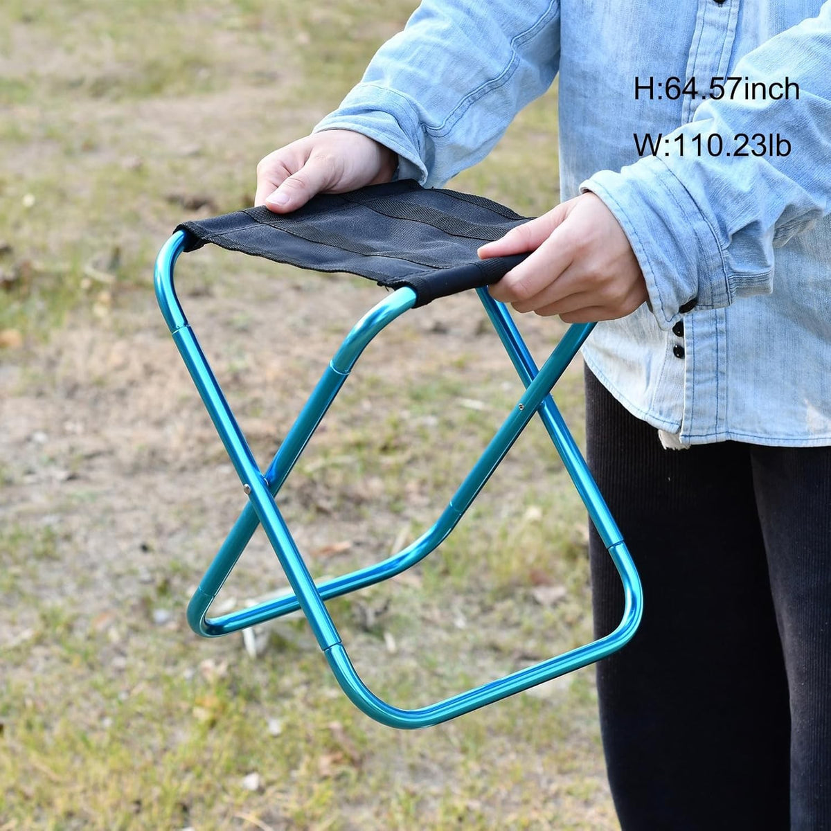 Portable Mini Folding Stool Camping Chair with 150 lbs Capacity