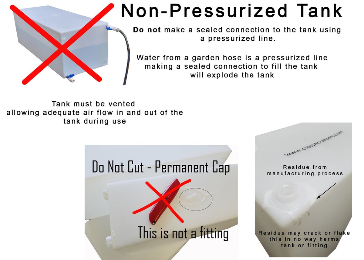 20 Gallon Fresh and Gray Water Holding Tank - Food Safe, BPA Free, NSF Certified