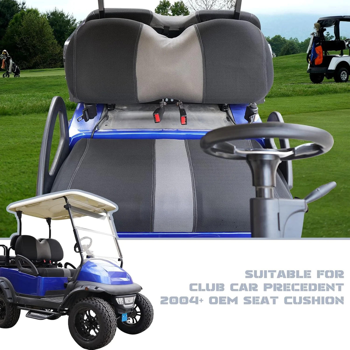 Golf Cart Front Seat Covers for Club Car Precedent 2004-Up - Durable Mesh Protection