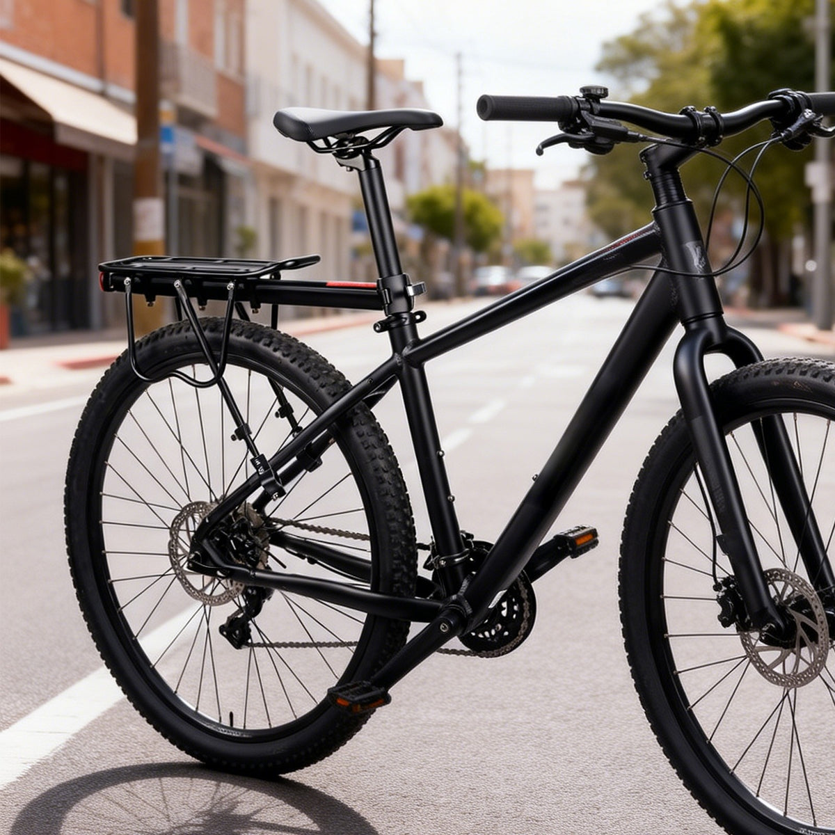 Heavy Duty Bike Rear Rack for 24-27.5 inch Mountain & Road Bikes, Supports 110 lbs